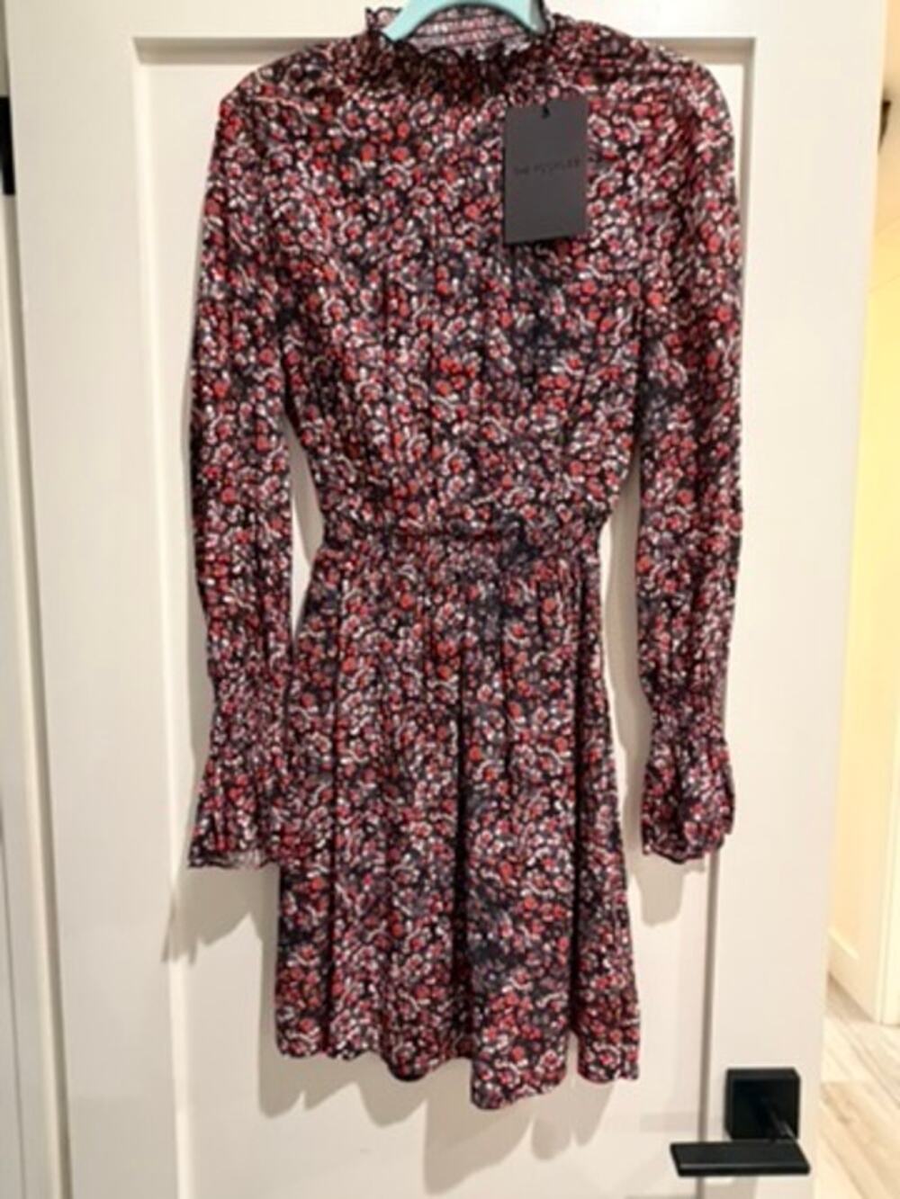 The Kooples Red and Black Floral Mini Dress - Size FR 0/ XS - BNWT